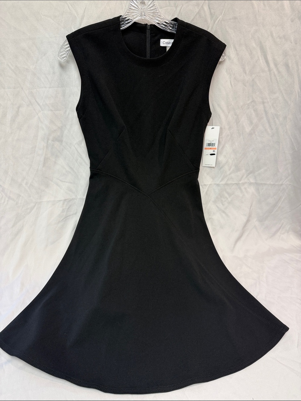 Calvin Klein Black Sleeveless Fit & Flare Dress